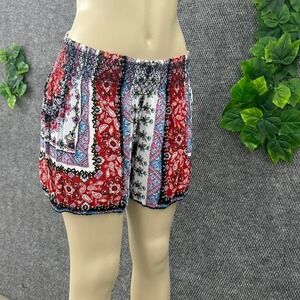 Boho Patchwork Paisley Festival Shorts